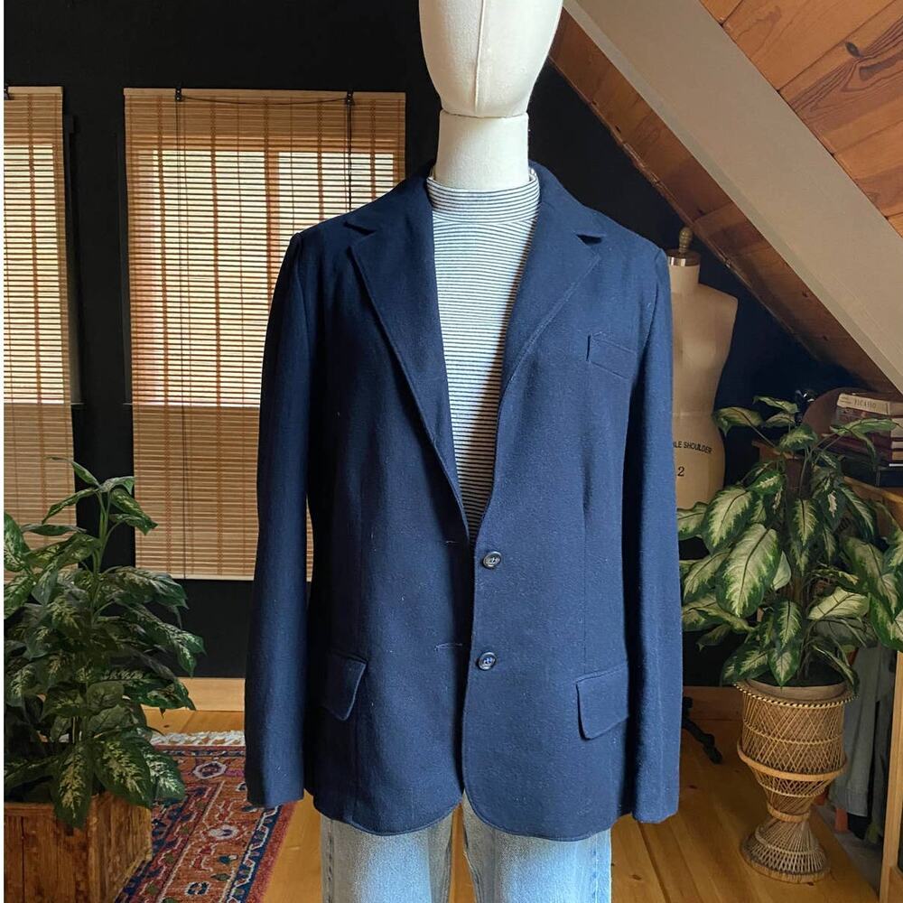 Vintage blazer slim navy blue